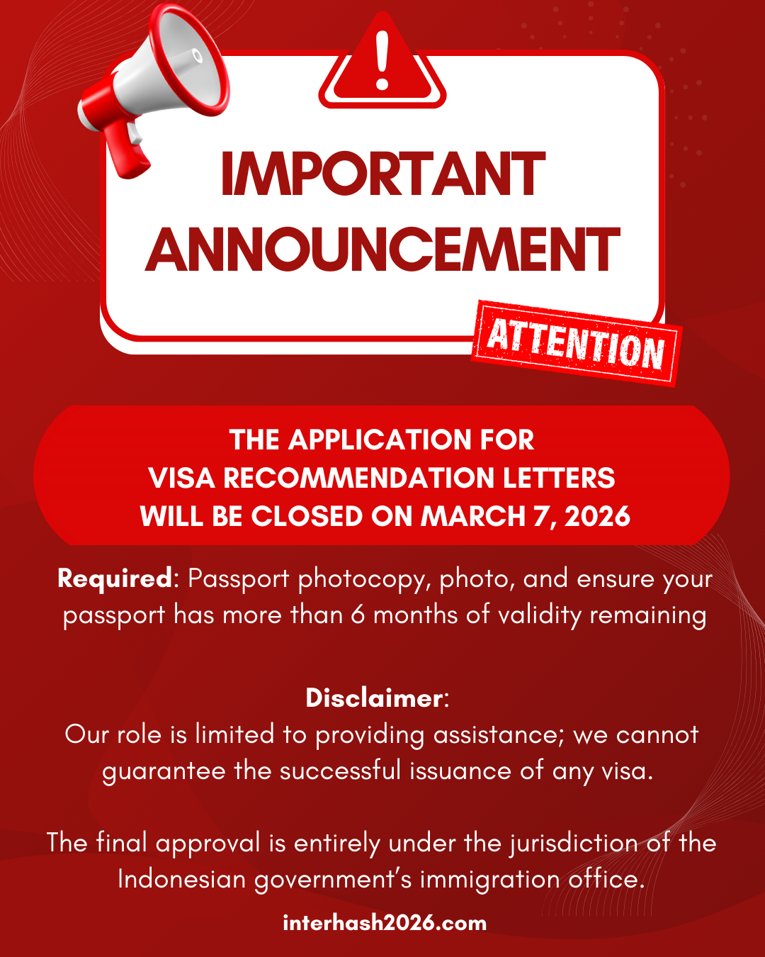 Announcement visa